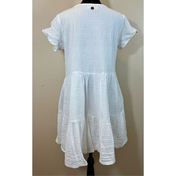 Rip Curl Women's Lightweight Cotton Flowy Premium Surf Cover Up White Dress M - Picture 5 of 11
